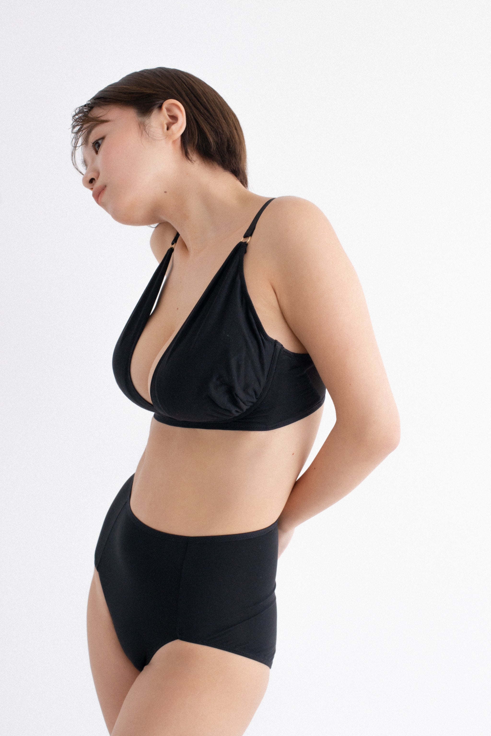 未開封 Grant ブラックブラトップとハイウエストショーツセット L・ L yeni-23_894aec60-df33-4dd7-